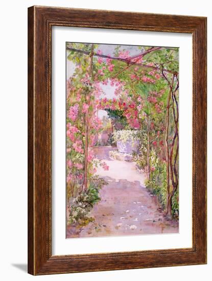 A Rose Arbour and Old Well, Venice-Ellen Fradgley-Framed Giclee Print