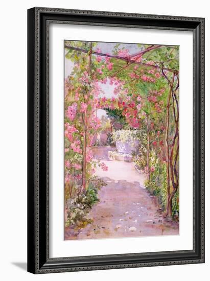 A Rose Arbour and Old Well, Venice-Ellen Fradgley-Framed Giclee Print