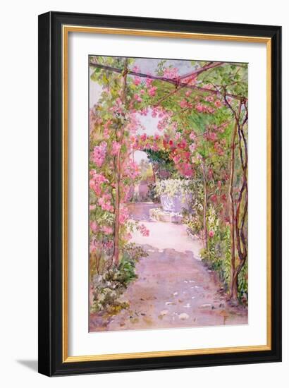 A Rose Arbour and Old Well, Venice-Ellen Fradgley-Framed Giclee Print