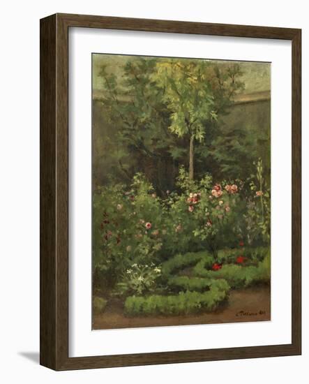 A Rose Garden, 1862-Camille Pissarro-Framed Giclee Print