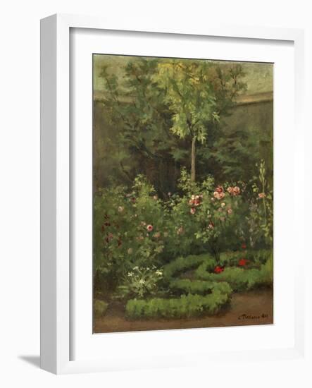 A Rose Garden, 1862-Camille Pissarro-Framed Giclee Print