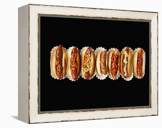 A Row of Hot Dogs-Jim Norton-Framed Premier Image Canvas