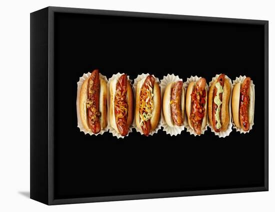 A Row of Hot Dogs-Jim Norton-Framed Premier Image Canvas