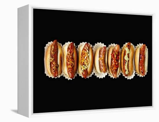 A Row of Hot Dogs-Jim Norton-Framed Premier Image Canvas