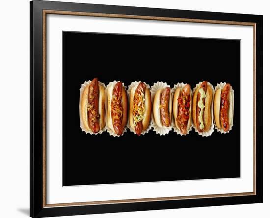 A Row of Hot Dogs-Jim Norton-Framed Photographic Print