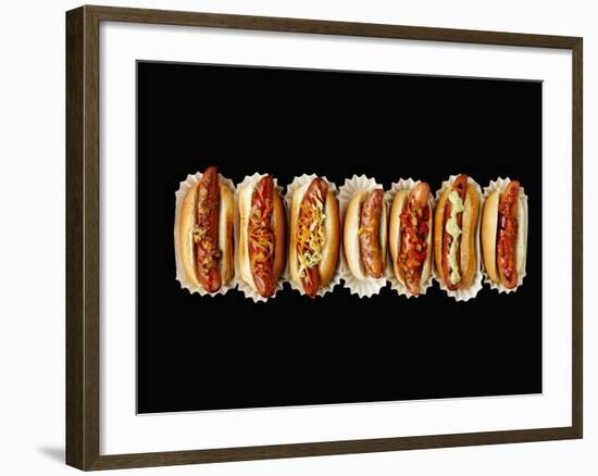 A Row of Hot Dogs-Jim Norton-Framed Photographic Print