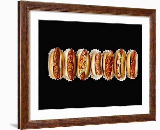 A Row of Hot Dogs-Jim Norton-Framed Photographic Print