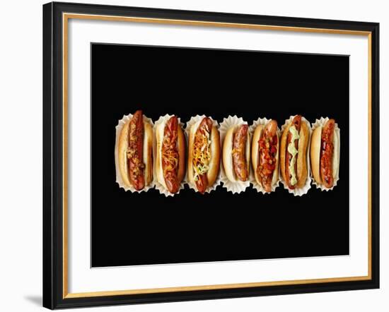 A Row of Hot Dogs-Jim Norton-Framed Photographic Print