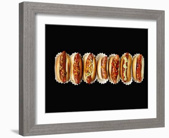 A Row of Hot Dogs-Jim Norton-Framed Photographic Print