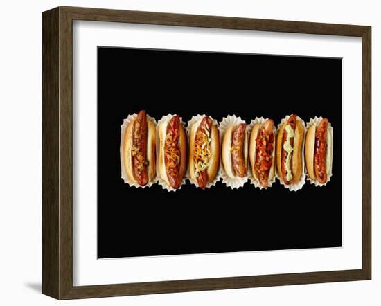 A Row of Hot Dogs-Jim Norton-Framed Photographic Print