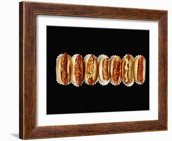 A Row of Hot Dogs-Jim Norton-Framed Photographic Print