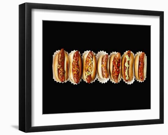 A Row of Hot Dogs-Jim Norton-Framed Photographic Print