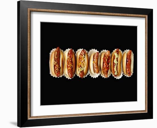 A Row of Hot Dogs-Jim Norton-Framed Photographic Print