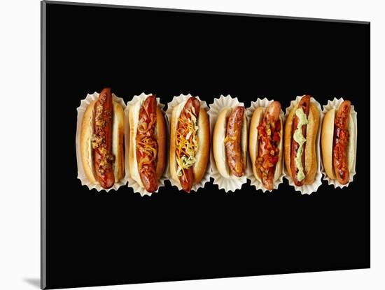 A Row of Hot Dogs-Jim Norton-Mounted Photographic Print