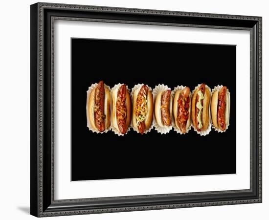 A Row of Hot Dogs-Jim Norton-Framed Photographic Print