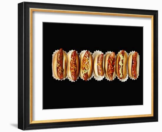 A Row of Hot Dogs-Jim Norton-Framed Photographic Print