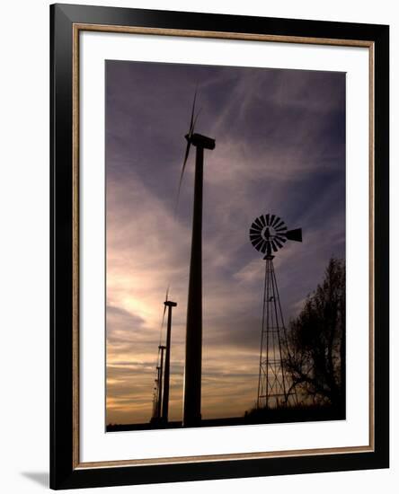 A Row of Wind Turbines-Charlie Riedel-Framed Premium Photographic Print