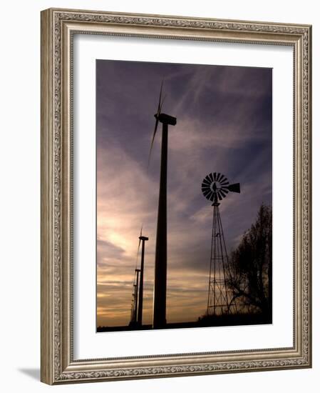 A Row of Wind Turbines-Charlie Riedel-Framed Photographic Print