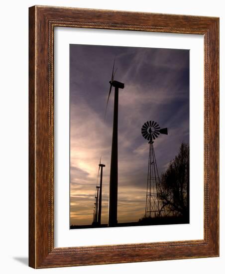 A Row of Wind Turbines-Charlie Riedel-Framed Photographic Print