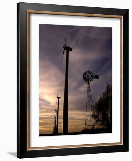 A Row of Wind Turbines-Charlie Riedel-Framed Photographic Print