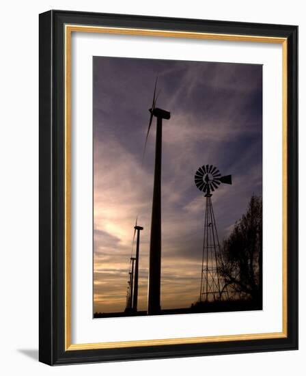 A Row of Wind Turbines-Charlie Riedel-Framed Photographic Print