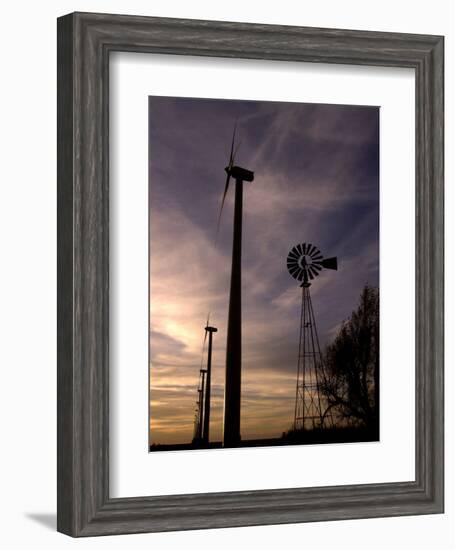 A Row of Wind Turbines-Charlie Riedel-Framed Photographic Print