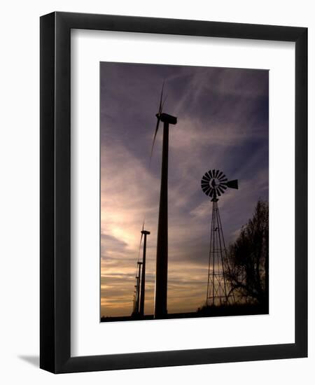 A Row of Wind Turbines-Charlie Riedel-Framed Photographic Print