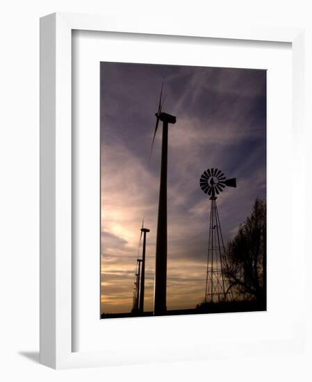 A Row of Wind Turbines-Charlie Riedel-Framed Photographic Print