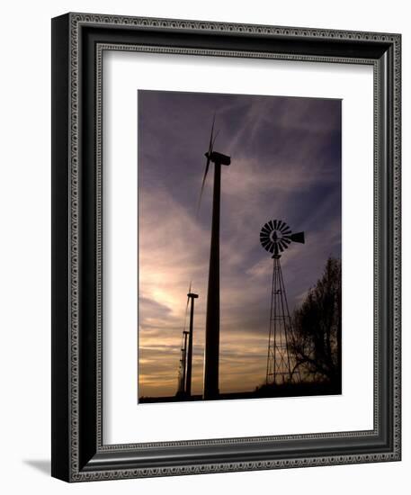 A Row of Wind Turbines-Charlie Riedel-Framed Photographic Print