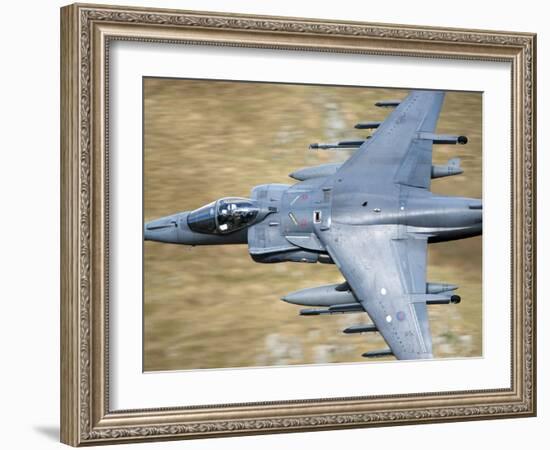 A Royal Air Force Harrier GR9 Flying Low over North Wales-Stocktrek Images-Framed Photographic Print