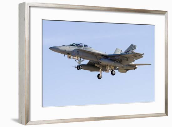 A Royal Australian Air Force F-A-18F Super Hornet Prepares for Landing-Stocktrek Images-Framed Photographic Print