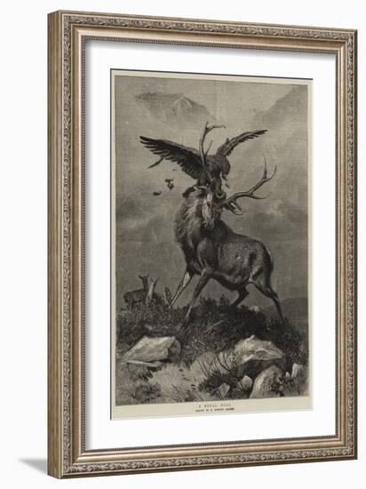 A Royal Duel-Charles Burton Barber-Framed Giclee Print