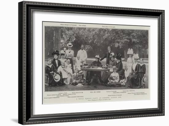 A Royal Family Party at Osborne, August 1898-null-Framed Giclee Print