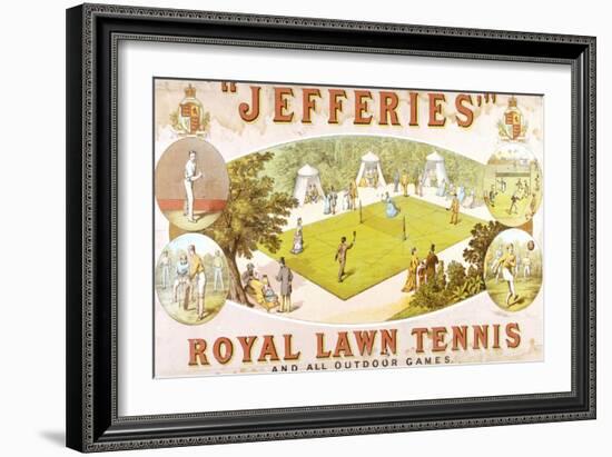 A Royal Lawn Tennis Set for 4 Players Made by Jefferies, Woolwich, circa 1875-null-Framed Giclee Print