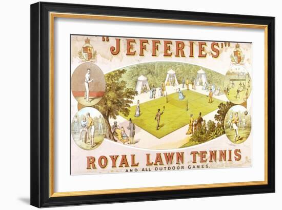 A Royal Lawn Tennis Set for 4 Players Made by Jefferies, Woolwich, circa 1875-null-Framed Giclee Print