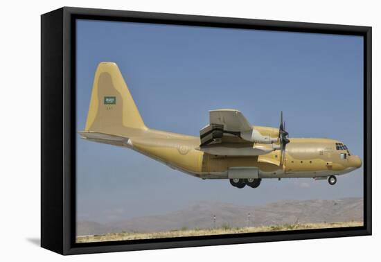 A Royal Saudi Air Force C-130 Prepares for Landing-Stocktrek Images-Framed Premier Image Canvas