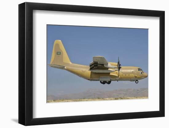 A Royal Saudi Air Force C-130 Prepares for Landing-Stocktrek Images-Framed Photographic Print