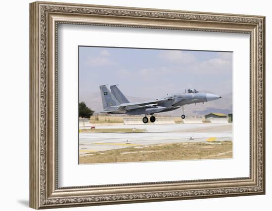 A Royal Saudi Air Force F-15C Eagle Landing on the Runway-Stocktrek Images-Framed Photographic Print