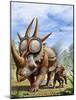 A Rubeosaurus and His Offspring-Stocktrek Images-Mounted Art Print