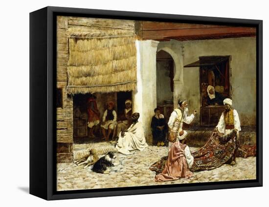 A Rug Bazaar in Tangiers, 1878-Edwin Lord Weeks-Framed Premier Image Canvas