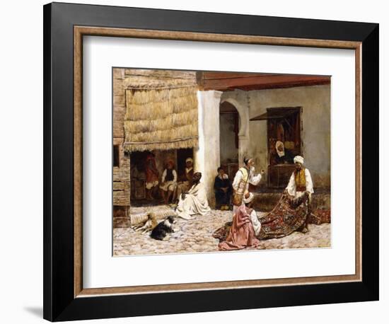 A Rug Bazaar, Tangier, 1878-Edwin Lord Weeks-Framed Giclee Print