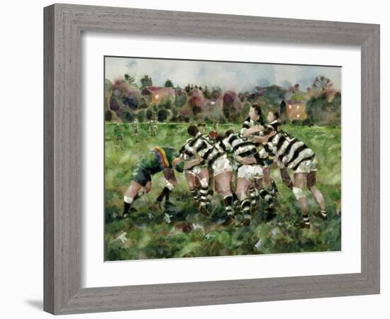 A Rugby Match, 1989-Gareth Lloyd Ball-Framed Giclee Print