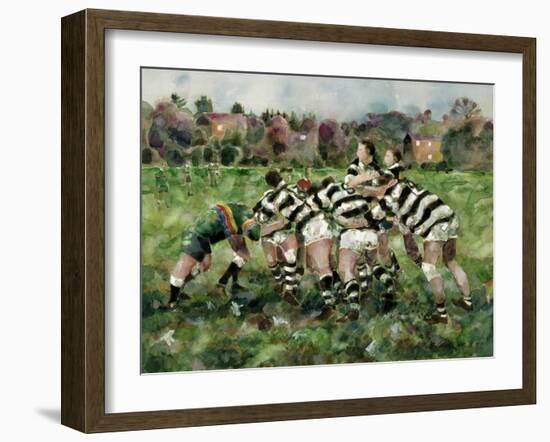 A Rugby Match, 1989-Gareth Lloyd Ball-Framed Giclee Print