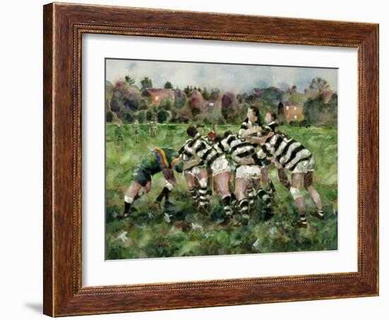 A Rugby Match, 1989-Gareth Lloyd Ball-Framed Giclee Print