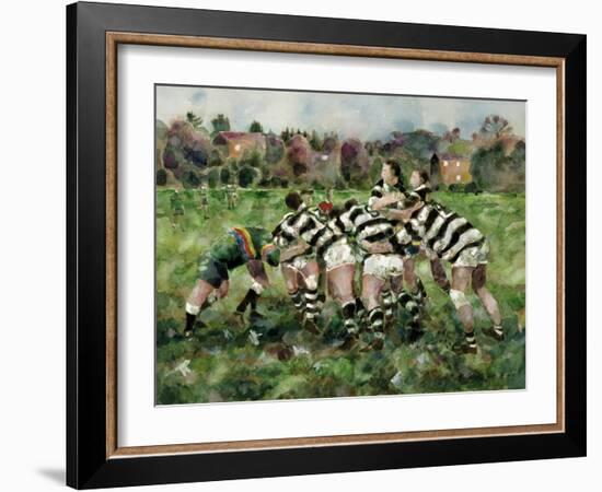 A Rugby Match, 1989-Gareth Lloyd Ball-Framed Giclee Print