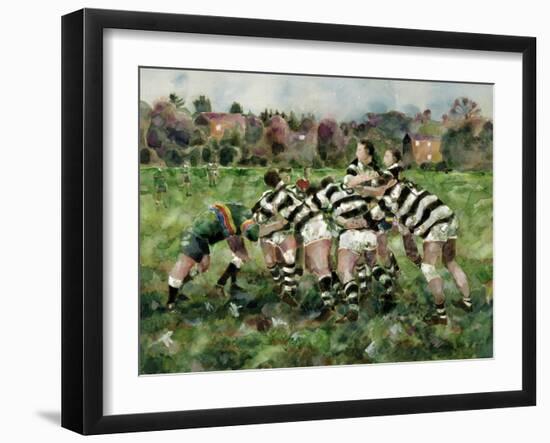 A Rugby Match, 1989-Gareth Lloyd Ball-Framed Giclee Print