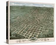 Bird’s Eye View of Cleveland, Ohio, 1877-A^ Ruger-Stretched Canvas