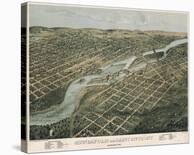 Minneapolis and Saint Anthony, Minnesota, 1867-A^ Ruger-Framed Art Print