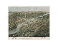 Bird’s Eye View of Louisville, Kentucky, 1876-A^ Ruger-Framed Giclee Print