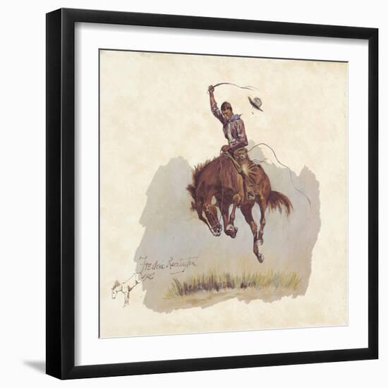 A Running Bucker-Frederic Sackrider Remington-Framed Giclee Print